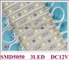 LEDモジュールライトランプSMD 5050防水LEDモジュールSMD5050 3 LED 0.72W DC12V IP65 75mm * 12mm