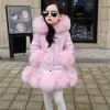 Fashion Baby Winter warm Outerwear Coats Children039s Long Girls Kids Faux Clothes fur Coat C10127874183