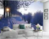 3d Mural Wallpaper Modern Home Decoration Wallpaper Beautiful Snow Scene Custom 3D Photo Wallpaper Home Decor