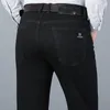 Мужские джинсы 2021 осень зима деловые люди свободные толстые мягкие джинсовые брюки брюки сплошные цветные работы для