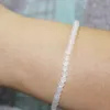 MG0017, venta al por mayor, pulsera de ágata blanca, Mini pulsera de piedras preciosas de 4 mm para mujer, cuentas de piedra natural Mala, joyería de protección energética para Yoga