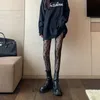 Black Women Hosiery Geometric Pattern Stockings 2021 Fashion Adult Breathable Long Socks Designer Sexy Lady's Tights
