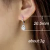 Tear drop diamond earrings Cubic zirconia dangle ear rings women fashion jewelry will and sandy gift