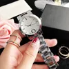 Montres de mode femmes filles grandes lettres style métal acier bande Quartz montre-bracelet P862383