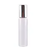 Wholesale 300pcs 10ml 1 3oz ROLL ON GLASS BOTTLE Clear Fragrances ESSENTIAL OIL Perfume Bottle with Metal Roller Ball Free DHL