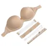 New Wedding Bras para Mulheres Multiway Sexy Bra Invisible Clear Back Halter Pescoço Bralette Branco Nu Nude BH Lingerie Strapless LJ200821
