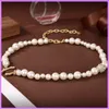 Pearl New Necklace Ladies Gold Fashion Necklaces Designers Jewelry Womens Party Chains Necklace With Diamonds Accessories NICE D221192F