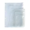 CLEAR BINDER ZAKKEN A5 A6 A7 Rits Binder Pouch 6 Gaten PVC Rits Losse bladzakken Document Filing tassen voor notebooks Document