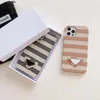 Projektant mody iPhone Case iPhone13 Stripe Stripe Highend Fall Proof Phone Phille T.