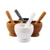 Spice Crusher Resin Bowl Morda Mocar Pestle Spice Pepper Crusher Zioła Szlifierka Czosnek Mieszanie Miska Press Miska Narzędzia Kuchenne