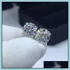 스터드 이어링 보석 S925 스털링 시에 D 컬러 VVS 4 Moissanite Diamond Earring Passed Test Women Anniversary Party 선물