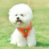 Dog Harness Leash Lovely Fashion reflexiva respirável Cat Ajustável Harness Vest exterior de nylon animais Vest Harness