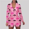 New Arrival Fashion Pajamas Women Night Wear Butt Flap Sexy Pajama Two Piece Set Butterfly Onesie Stock262S