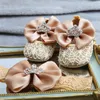 Dolldling Baby The Maddler Shoes Golden Bow Diamond Crown Contksempt Lothing Elastic Rand закрытая девочка для малышей обувь Headwear LJ201214