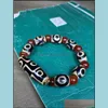 Métal Peinture Arts, Artisanat Cadeaux Maison Jardin Usine En Gros Agate Trois Yeux Tibet Perles Bracelet Mens Live Supply Drop Delivery 2021 1