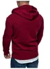 Fashion-2019 Outono e Inverno Nova Moda Masculina Cor Sólida Com Capuz Camisola Esportes Hoodie Casual Casaco