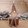 クリスマスの装飾姿勢の顔のない森の老人人形のギフトキッズホームデコレーション1349084