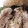 Maomaokong Natural Fur Ra​​ccoon Lining Women's Winter Jacket Park無料の自然な毛皮のアライグマの女性用コートで刺繍