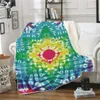 Rainbow Spiral Series Throw Blankets Double Layer Thickened 3D Digital Printed Sofa Blanket Fit Officeadult Child Nap 70ql E1