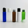Bottiglia 50 x 30 ml bottiglia di crema per animali domestici in plastica verde ambra trasparente blu con tappo a disco contenitore per cosmetici da 1 oz