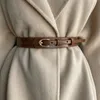 Ovale leren riem met gesp voor dames Bijpassende rok Jurk Jas All-match Casual pure koeienhuid decoratieve riem