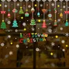 Weihnachts-Cartoon-Aufkleber, Fensterglas, Weihnachtsdekoration, Fliesenladen, festliche Atmosphäre, Schnee, Weihnachtsgeschenkaufkleber, Kindergarten