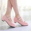 Flat Shoes Princess Girls High Heels Kids For Dress Little Heel Spring Autumn Party Wedding Children Sandal