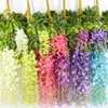 7 Colors Elegant Artificial Silk Flower Wisteria Flower Vine Rattan For Home Garden Party Wedding Decoration 10cm Available