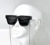 Luxury Square Millionaires Okulary przeciwsłoneczne dla mężczyzn Niebieskie czarne ciemne soczewki przeciwsłoneczne Ochrona UV Oczoce z pudełkiem2215558