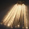 New Year 20cm 30cm 50cm Outdoor Meteor Shower Rain 8 Tubes LED String Lights Waterproof For Christmas Wedding Party Decoration Y200903