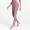 Lu Lu Leggings Thread Yoga Work Gym Clothes Women Leggings Air Pocket Yoga Pants Elastic Tight Sports Running Fitness Leggins with Pockets