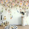 Custom 3D Photo Wallpaper Ręcznie Malowane Róża Kwiat Motyl Nowoczesny Malarstwo Olejowe Mural Sypialnia Salon Papier Wall Home Decor