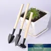 3pcs trädgårdsredskap set trädgårdsarbete spade liten trädgård rake och hand trowel mini inomhus trädgård verktyg gåvor