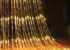 3×3mの滝の黄色いひもライト320 LEDSの流星のシャワーRain Fairy String Christams結婚式の休日カーテンガーランドAC.110V-240V