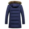 Nya vinter män tagit bort hoodies jaket varumärke varm jacka mans kappa Vinter bomull Parka Ytterkläder Coat Men Middle Long Jacket A319