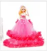 40cm Brautkleid Barbie-Puppe Prinzessin-Abend-Partei-Kleidung trägt langes Kleid Outfit Set Zubehör-Kind-Puppen Spielzeug Bestes Geschenk für Mädchen