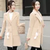 Blends Woolens Overcoat Women Plus size Coat Female Autumn Winter Wear Ladies Coats And Jackets Womens Wool Coats Long Tops LJ201109