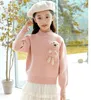 Herbst Winter Große Kinder Pullover Alte Mädchen Tasche Bär Puppe Gestrickte Langarm Pullover Pullover Kinder Casual Jumper A45798949107