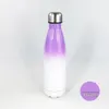 DIY Sublimation 17oz Cola Bottle with Gradient Color 500ml Stainless Steel Cola Shaped Water Bottles Double Walled Insulated Flasks