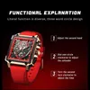 LIGE Top Brand Luxury Mens Orologi Square Digital Sport Orologio da polso al quarzo per uomo Cronometro impermeabile Relogio Masculino 220122