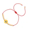 10ピース/ロットトルコ邪眼ブレスレット女性夏Pulseras Mujer Moda Braceletsジュエリー多色積載可能なロープ調整可能な手作り