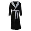 Men039s Sleepwear Plus Size Winter Ongeded Plush Shawl Bathrobe Homewear Clotes Male Solid Color Long Sleeved Robe Coat Wit5135462