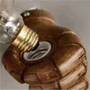 Retro harts Fist Wall Lamp gränsöverskridande europeisk stil Bar Restaurang Cafe Decorative Wall Lamp vänster Höger Väggbelysning270Z