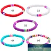 1 Uds. Pulsera elástica de vinilo con cuentas de disco de arcoíris para surfista, pulsera de playa de verano con cuentas de Metal dorado, joyería