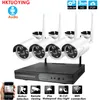 4CH 3.0MP AUDIO CCTV SYSTEEM Draadloze 1080p NVR Recorder 3.0mp IR Outdoor P2P WIFI IP 720P AUDIO CCTV Security Camera System Surveillance Kit