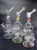 Nieuwe Aankomst Delicaat Ontwerp Kleurrijke Bodem Glazen Water Bong Waterpijp met Clip Rookpijp Olie Dab Rig Accessoires