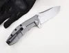 Promotion Classic 0562 Flipper Folding Knife D2 Stone Wash Drop Point Blade G10 + Stainless Steel Handle Ball Bearing EDC Knives