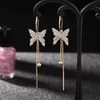 Diamond Zirconia Butfly Boucles d'oreilles Fashion Clip Circulaire de créateur de luxe sur les boucles d'oreilles Bijoux pour les filles de filles S925 SI2237593