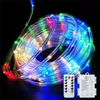 Strings Street Garland Led Tube Touw Licht Batterij-Operated 20m Remote Waterdichte IP67 Fairy Kerstdecoratie voor thuis