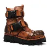 Gotische laarzen Mannen Militaire Big Size Winter Schoenen Vintage Werklaarzen Mannen 13 # 15 / 20D50